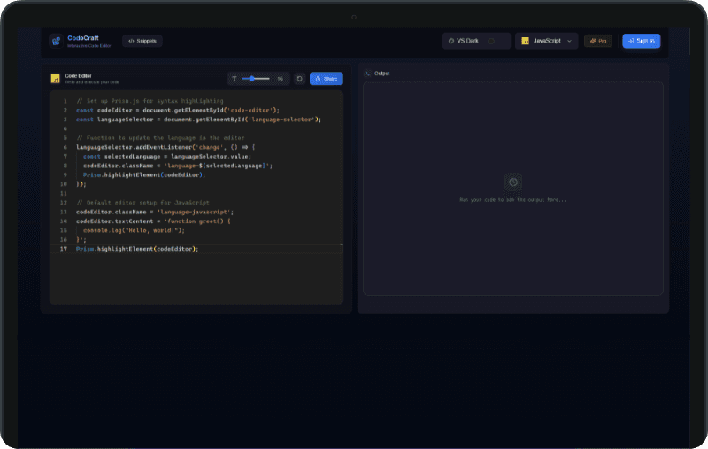 SaaS Code Editor